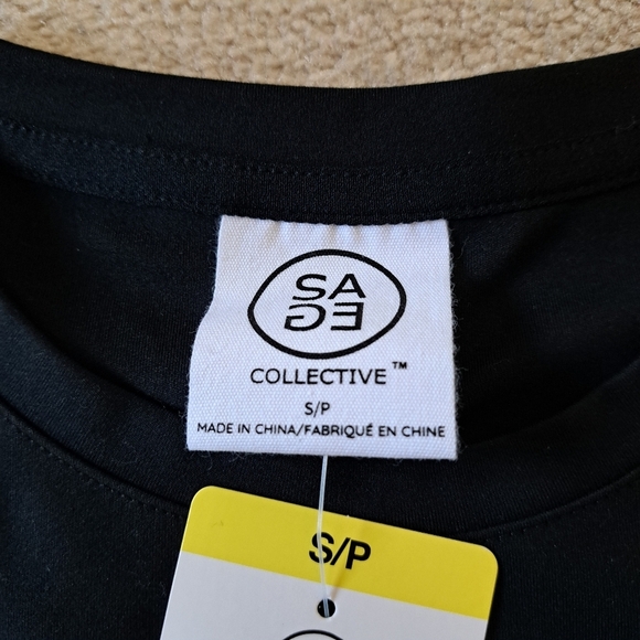 ❤️ Sage Collective Active Top Black Women's Small Long Sleeve Tee Workout - Picture 6 of 9